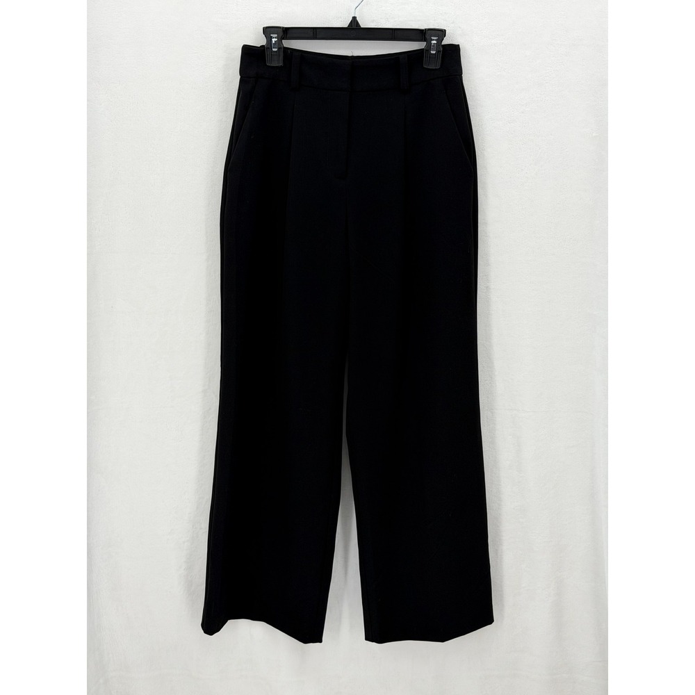 Ann Taylor LOFT Pants Womens 4 Curvy Black Wide Leg Peyton Trouser Minimalist